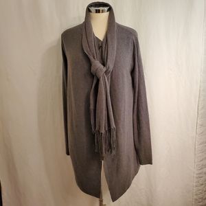 Adrienne Vittadini Heather Grey Cardigan NWT  Sz M